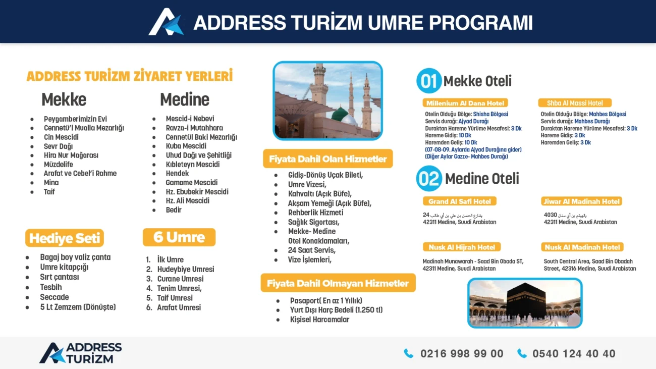 address turizm umre program | Address Turizm